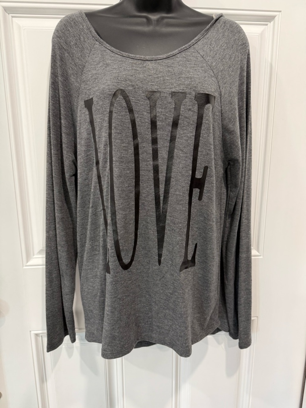 Material Girl Active Gray Top with Pink Logo